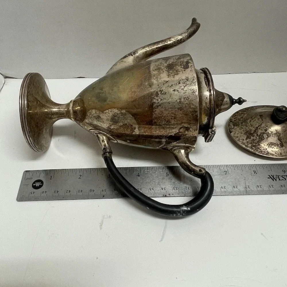 Antique La Pierre 3-Piece Sterling Silver Coffee Service Set - Art Deco 586g